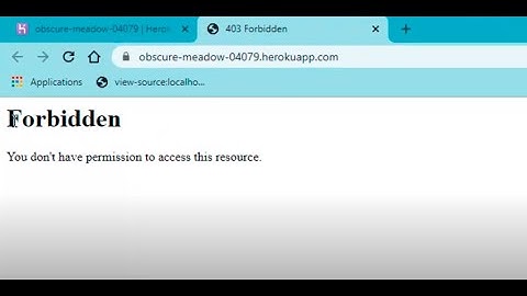 Laravel 8 - Heroku - Solution : " Forbidden You don