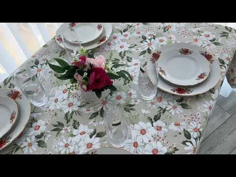 Скатертина тефлонова, водовідштовхувальна, Турецька, WATER PROFF (Під замовлення, або стандартний розмір), видео 1