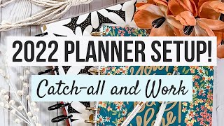 2022 Planner Setup Part 1 | Setting up my Big Catch-all & Work Planners for 2022! | Frankenplanning