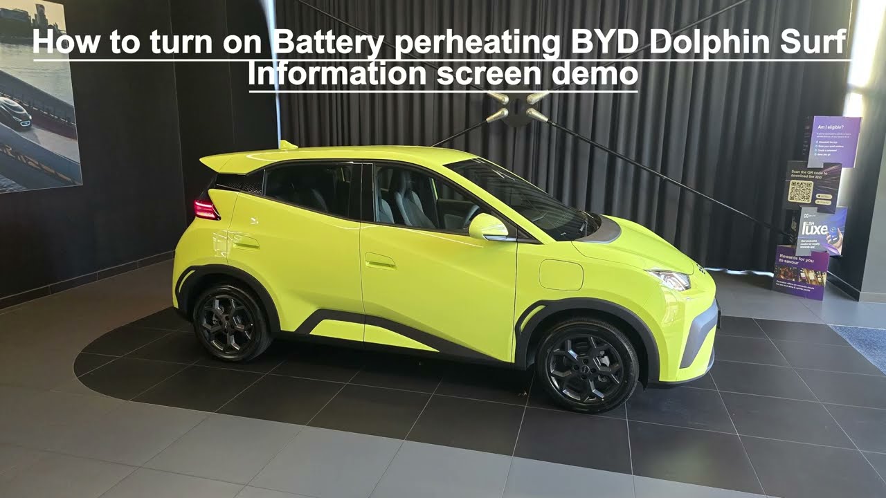 BYD Dolphin Surf Boost 43.2kWh Perheater settings on the information system to help the battery