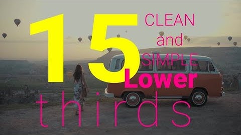 Simple Clean Lower Third Titles DaVinci Resolve Templates