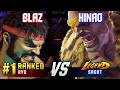 SF6 ▰ BLAZ (#1 Ranked Ryu) vs HINAO (Sagat) ▰ High Level Gameplay