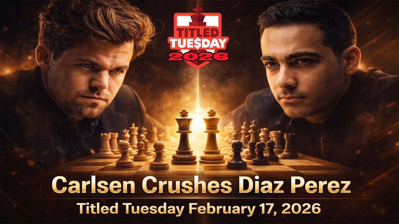 Magnus Carlsen Crushes Michel Alejandro Diaz Perez🔹Titled Tuesday February 17, 2026
