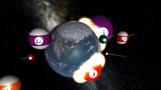 Giant Billiard Balls Hit Earth - Universe Sandbox