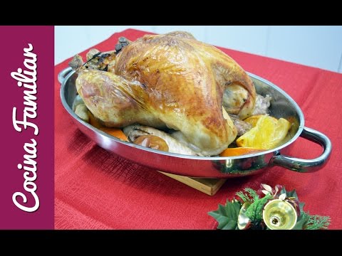 Pavo relleno asado para navidad. Roasted Stuffed Turkey for Christmas