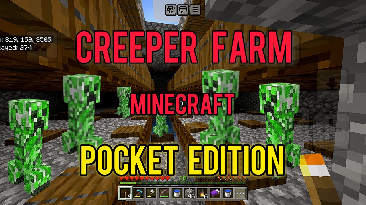 I made CREEPER farm in my minecraft SURVIVAL series.| Minecraft Pocket ...