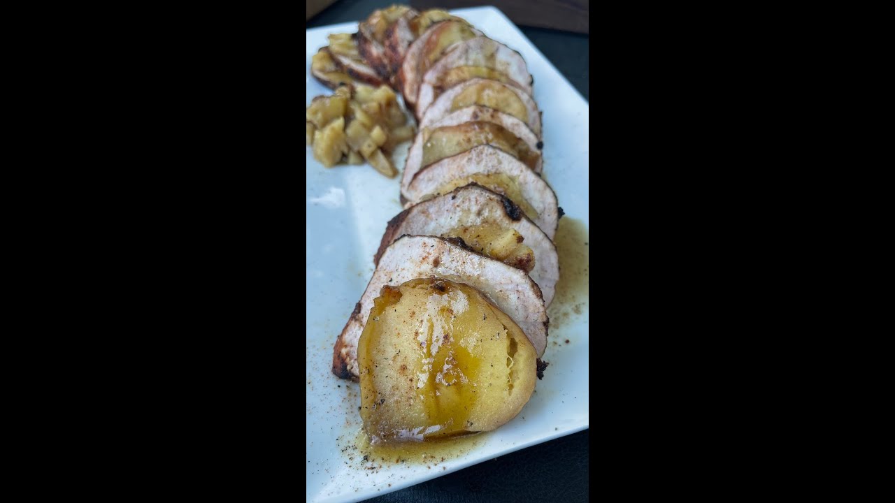 SMOKED PORK LOIN with DRUNK APPLES #shorts