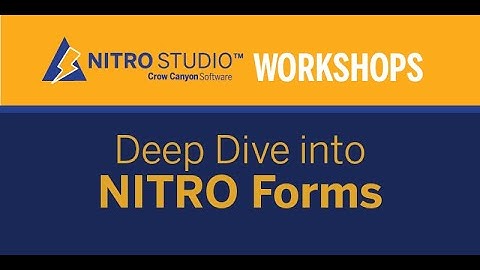 NITRO Workshop: Deep Dive into NITRO Forms