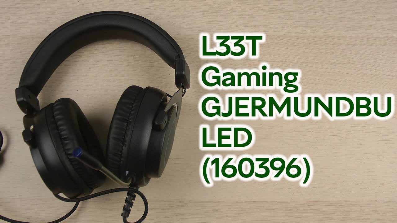 Розпаковка L33T Gaming GJERMUNDBU 50 мм Drivers LED Чорні (160396)