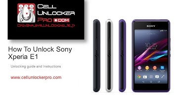 How to unlock Sony Xperia E1 / Tutorial by Cellunlockerpro