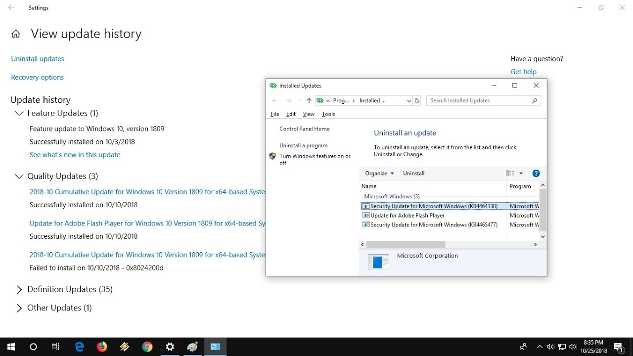 How to View & Uninstall Windows 10 Latest Updates - YouTube