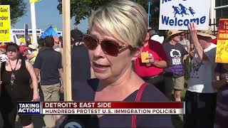 Day of immigration protests ends with candlelight vigil