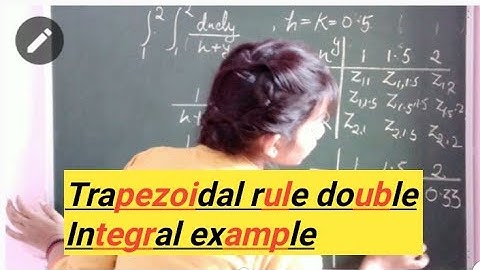 Trapezoidal rule double Integration example