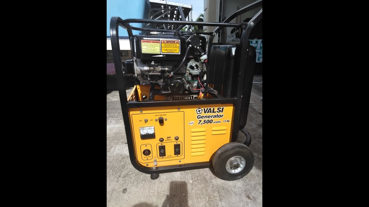 Valsi Generator 7500 watts - YouTube
