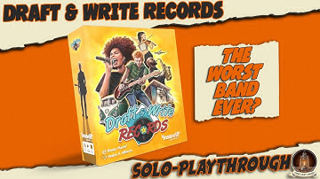 Draft and Write Records 🎵 A Cosy Roll & Write Solo Playthrough