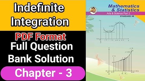 Indefinite Integration Question Bank Solution Class 12th Maharashtra Board Question Bank Answers #QB