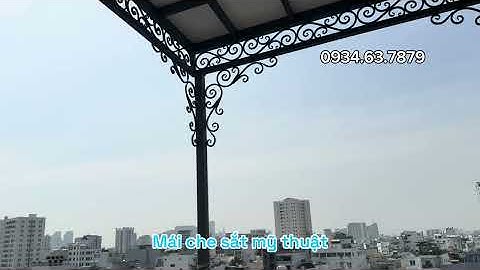 Mái che sắt mỹ thuật lắp ở ban công trước nhà #maichesan #maichesatmythuat #maiche 