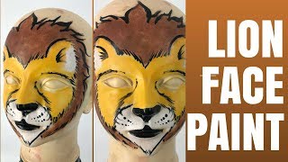 Lion Face Painting Tutorial - How to Face Paint a Lion 🦁