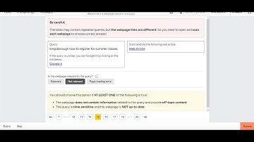 Determine if a webpage relevant to a query $0.12 Training