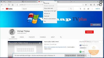 How to Close All Other Tabs Staying on One Tab in Edge Browser