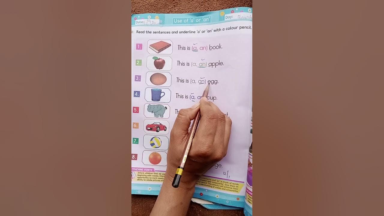 Use of a and an words youtube