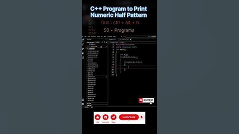 program to print numeric pattern in C++ | #youtube #ytshorts #trending #shorts #music #coding #reels