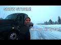 Driving Through A Snow Storm! I Almost Got Killed By A Car!