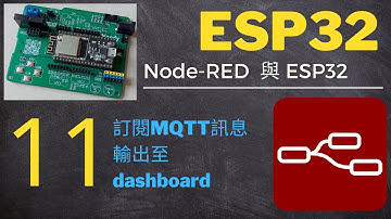 Node-RED 與 ESP32 - 第11集：訂閱MQTT訊息輸出至dashboard