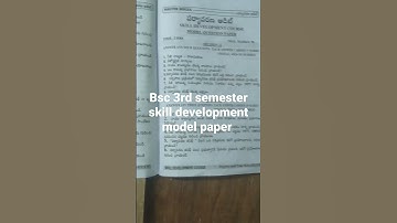 skill development course Bsc models paper
