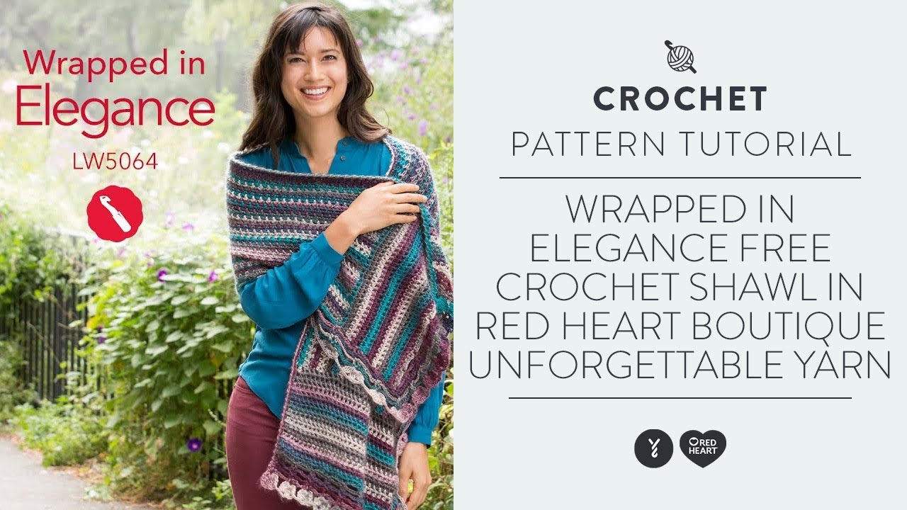 bagværk to uger blyant Wrapped in Elegance Free Crochet Shawl in Red Heart Boutique Unforgettable  Yarn | Yarnspirations