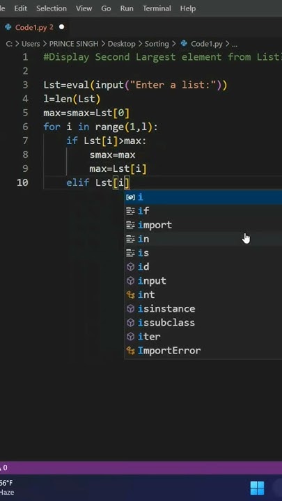 Display Second Largest Number From A List In Python | THE CODING GUIDE ...