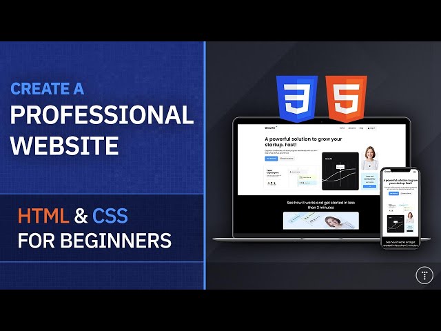 Professional Website From Scratch | HTML & CSS For Beginners class=