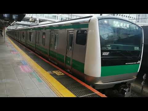 JR東日本E233系7000番台宮ハエ114編成1400F埼京・臨海高速鉄道りんかい線直通各駅停車新木場行き大崎駅(R08)15時17分発車