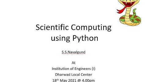 Scientific Computing using Python