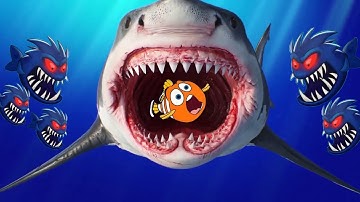 Mini game Fishdom ads, Help the fish - Escape from Shark and Piranha fish Part 13