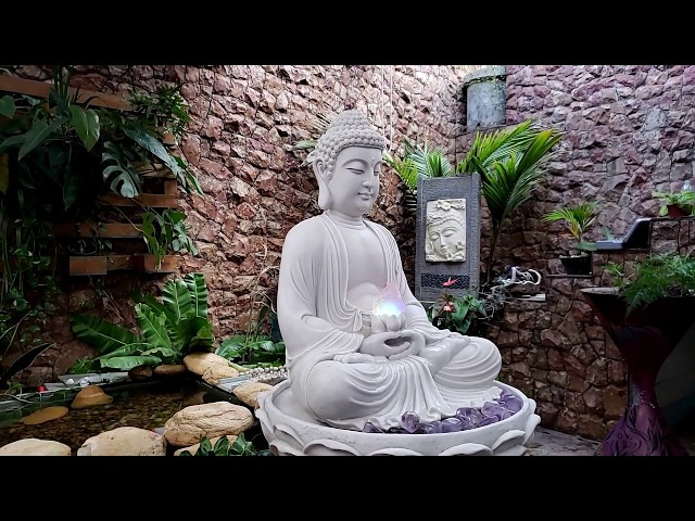 Estatua de Buda meditando de resina decorativa – Arte & Sintonia