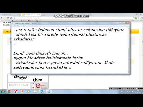 Bedava Web Sitesi Kurma , Html Kod Ekleme ( Zafer Özcan )