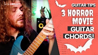 Video thumbnail of "3 Spooky Chords Used In Horror Movies! Make Your Guitar Sound Creepy! | Licklibrary"