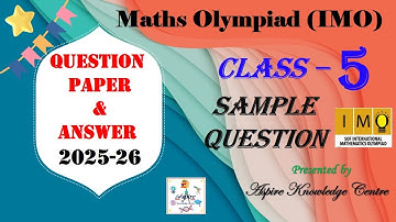 Class 5 IMO  Sample Question 2025-26 | IMO Class 5 Sample Paper| Maths Olympiad Class 5 #imo #v144