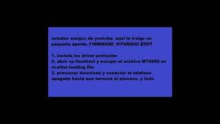 REVIVIR O FLASHEO HYUNDAI E501