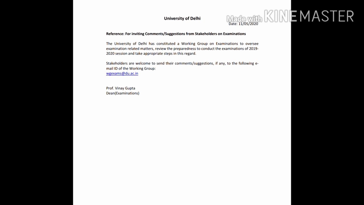 DU-SOL Latest Updates 2020  | Exams Cancelled Or Promoted