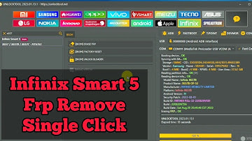 Infinix Smart 5 Frp Remove single click By Unlock Tool | Infinix X657 Google Account Remove
