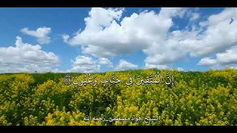 ما تيسر من سورة الحجر، للمُقرئ الشيخ/ فؤاد مصطفى كمال الحسن - رحمه الله