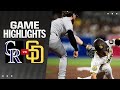 Rockies vs padres game highlights 51424  mlb highlights