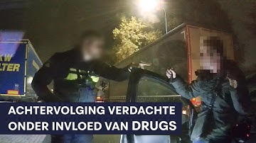 Politie | Achtervolging | Rijden onder invloed van drugs | Rijden met een ongeldig rijbewijs.