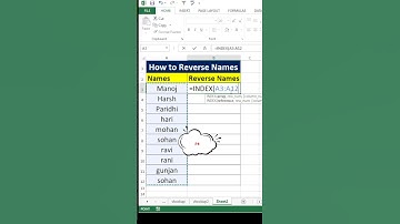 Switch / Reverse First and Last Names In Excel |How to Reverse Names