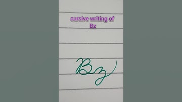 joining the letter " Bz " in cursive writing #handwriting #viralshorts #cursivewriting