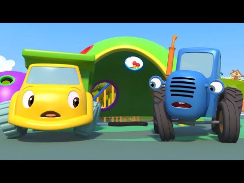 Синий трактор - Змея 🚜 Развивающие мультфильмы детям 🐍 Змея страшилка - Машины против огромной змеи