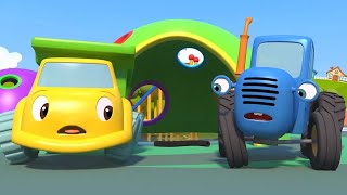 Синий трактор - Змея 🚜 Развивающие мультфильмы детям 🐍 Змея страшилка - Машины против огромной змеи