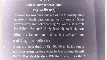 CCS university LLB 3rd Semester property Law and easement question paper
